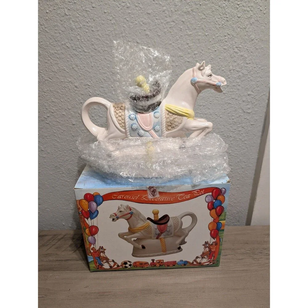 The Leonardo Collection Carousel Celebration Horse Teapot Boxed
